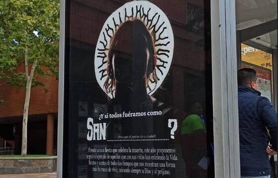 Campaña con carteles de la ACdP para presentar a los santos en el marco de terror de Halloween