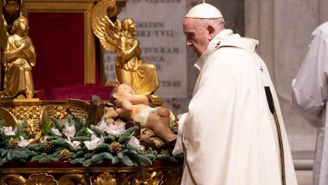 El Papa Francisco  en Navidad.