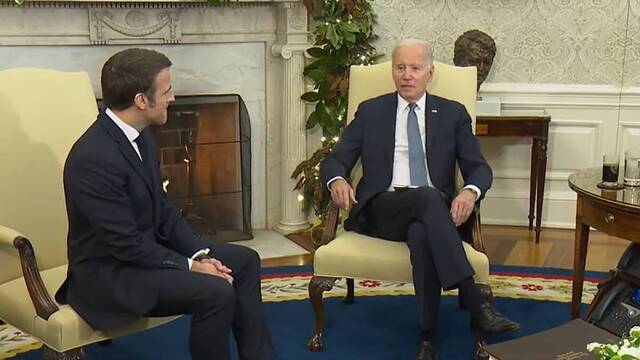 Emmanuel Macron y Joe Biden, en el Despacho Oval.