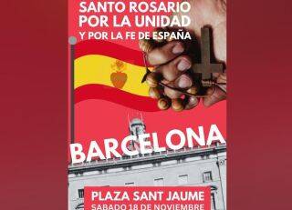 Rosario por la unidad en Barcelona