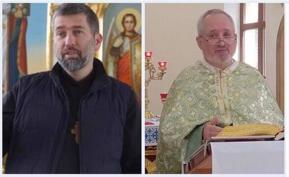 Ivan Levytskyi y Bohdan Geleta, dos sacerdotes católicos de Berdiansk