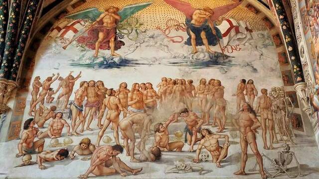 'La Resurrección de la carne' de Luca Signorelli (1499-1502), fresco en la Capilla de San Bricio de la catedral de Orvieto (Umbria, Italia).