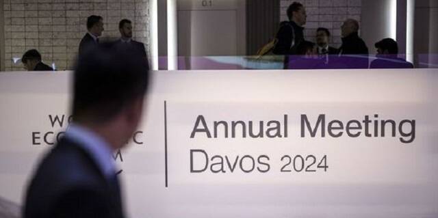 Participantes en el Foro Económico Mundial de Davos 2024