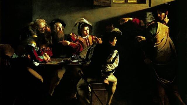 'La vocación de San Mateo' de Caravaggio.