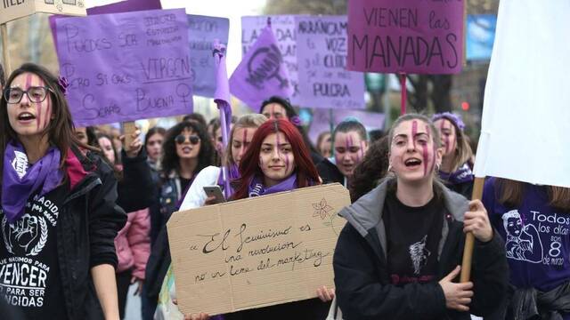 Feministas en una manifestación.