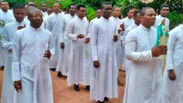 Seminaristas de la diócesis de Jos, en Nigeria.