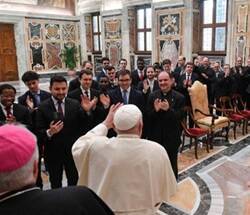 Papa Francisco con los seminaristas de Burgos