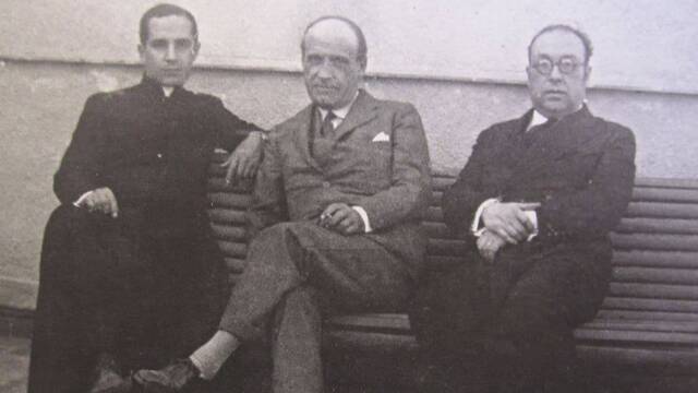 Xavier Zubiri, José Ortega y Gasset y Manuel García Morente.