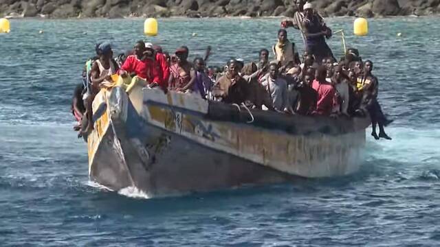 Barco de inmigrantes ilegales.
