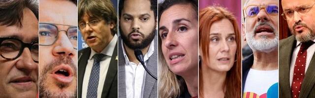 Los 8 candidatos de fuerzas que actualmente tienen presencia en el Parlament catalán