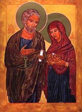 San Pedro y su esposa