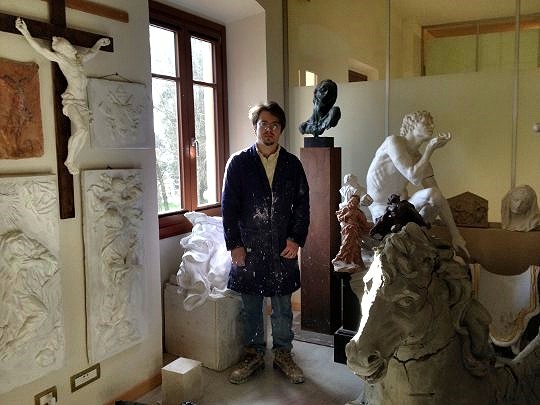 Cody Swanson, en su estudio de Florencia.