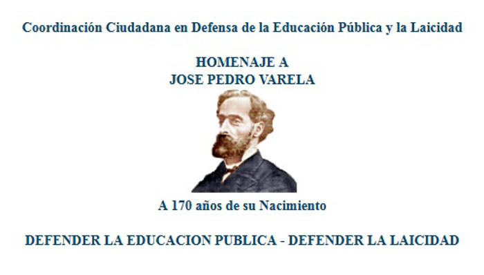 Homenaje a José Pedro Varela. 