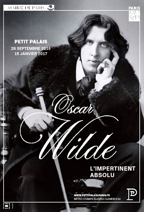 Cartel de la exposición de París sobre Oscar Wilde.