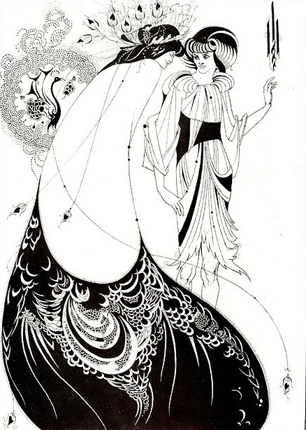 The Peacock Skirt [La falda de pavo real], obra de Beardsley de 1893.