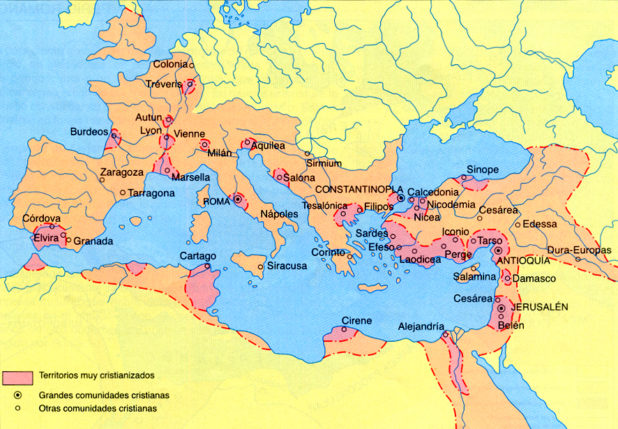 Expansión del cristianismo hasta Concilio de Nicea