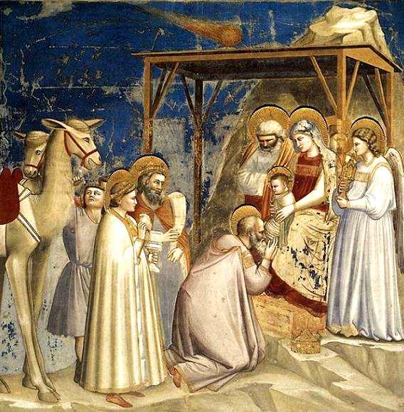 La adoración de los Reyes Magos de Giotto