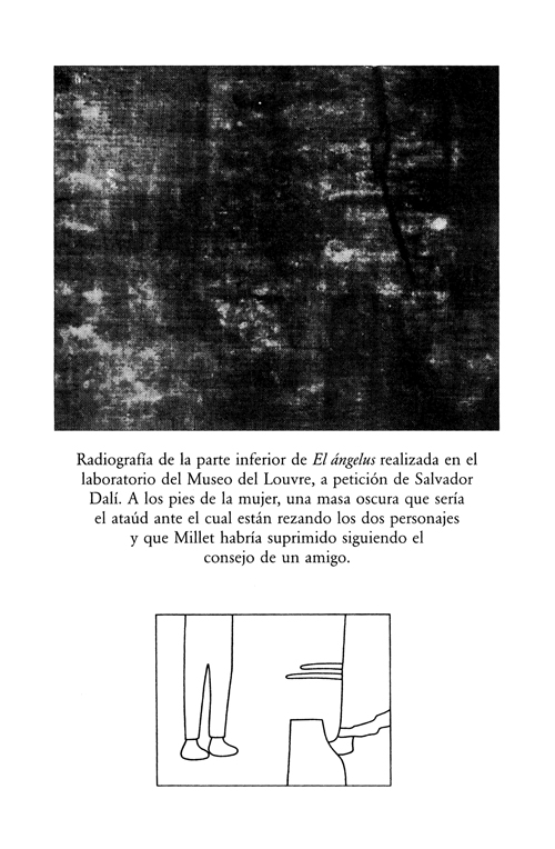 Radiografía realizada al Ángelus de Millet por el laboratorio del Louvre.